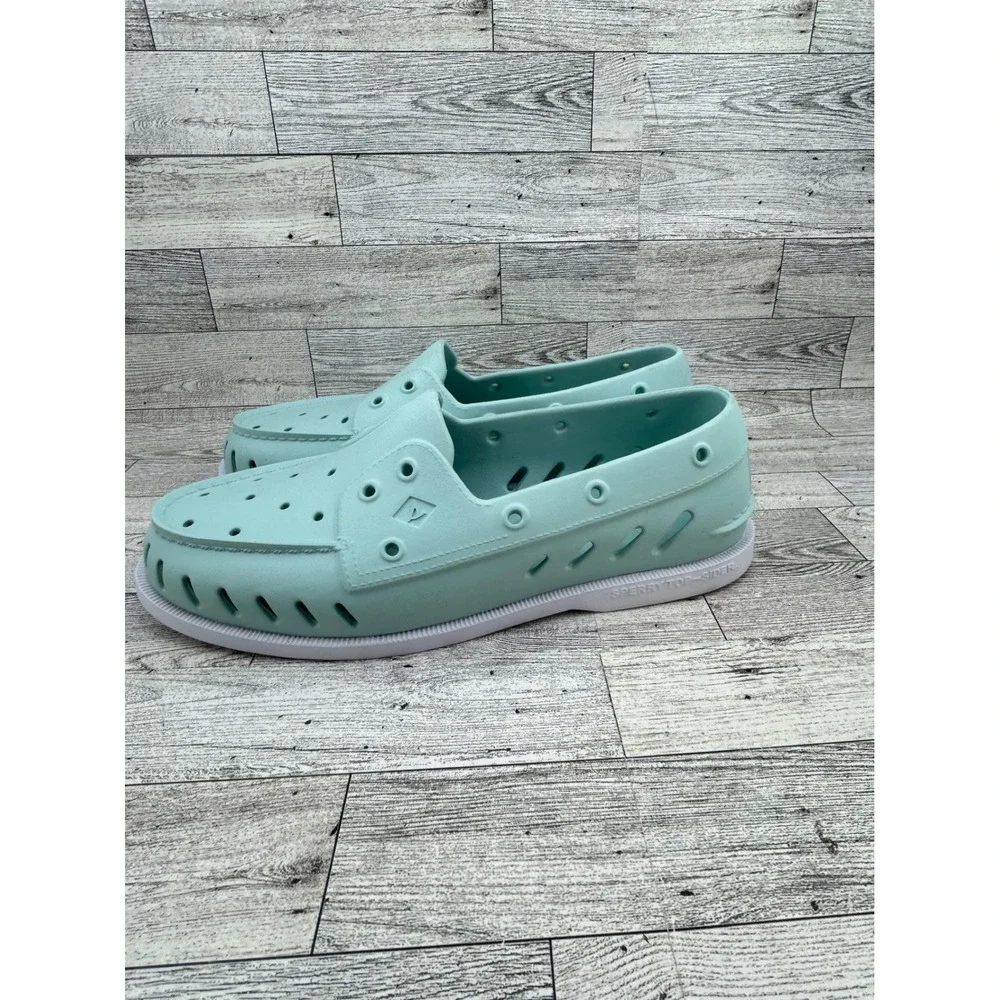 Sperry Top Sider Boat Shoes Slip On Teal‎ Aqua Men Size 9M